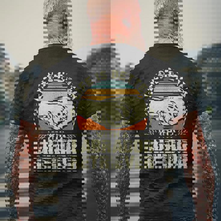 ラブラドール レトリバー シャツ メンズ レディース 犬 ママ 犬好き メンズTシャツ バックプリント 高齢者への贈り物