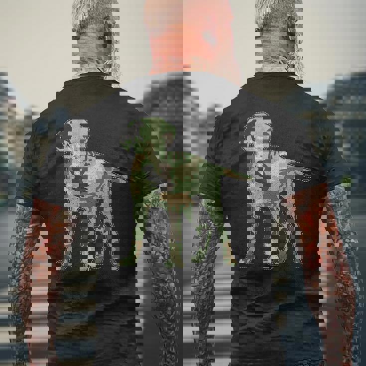 ラブラドール 迷彩 メンズTシャツ バックプリント 高齢者への贈り物