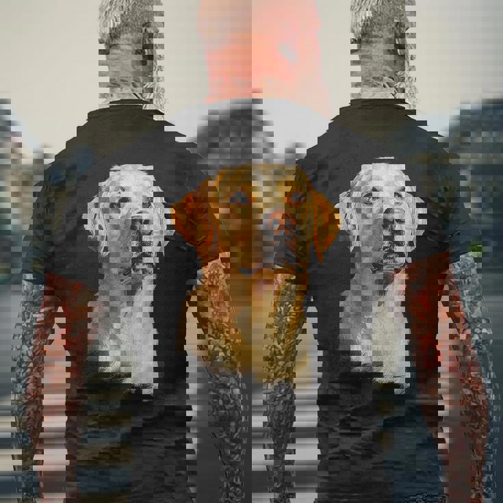 ラブラドールレトリバー 犬 モチーフ ペット ラブラドールレトリバー メンズTシャツ バックプリント 高齢者への贈り物