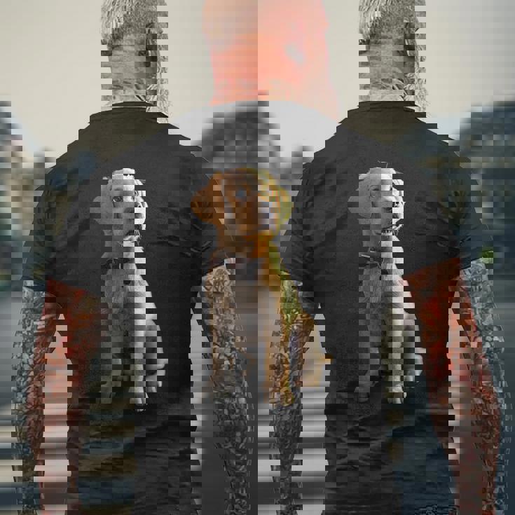 ラブラドール・レトリーバー 犬モチーフ ラブラドール かわいい ラブラドール メンズTシャツ バックプリント 高齢者への贈り物