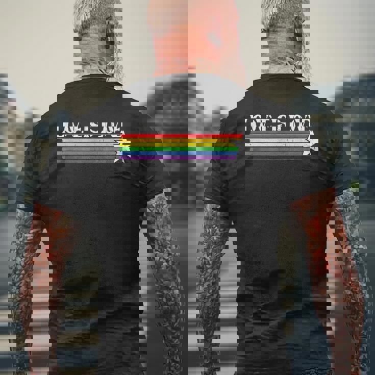 ラブ・イズ・ラブ Love Is Love Lgbt メンズTシャツ バックプリント 高齢者への贈り物
