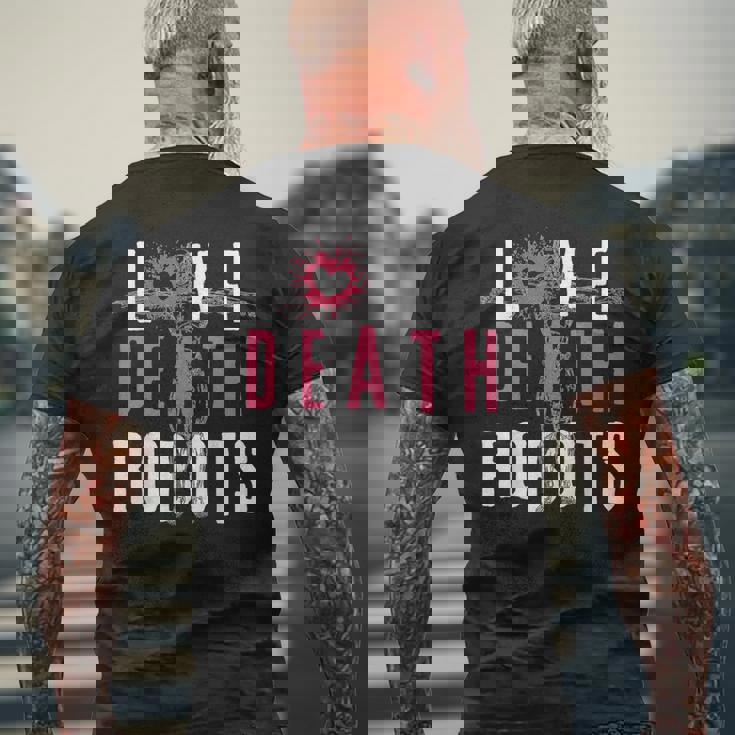 ラブ・デス・ロボット メンズTシャツ バックプリント 高齢者への贈り物