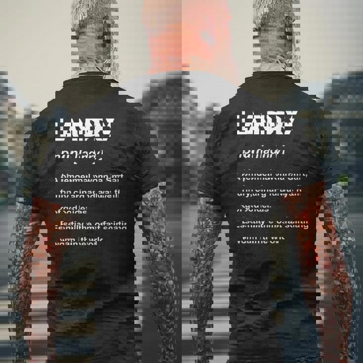 ランドリー名 メンズTシャツ バックプリント 高齢者への贈り物