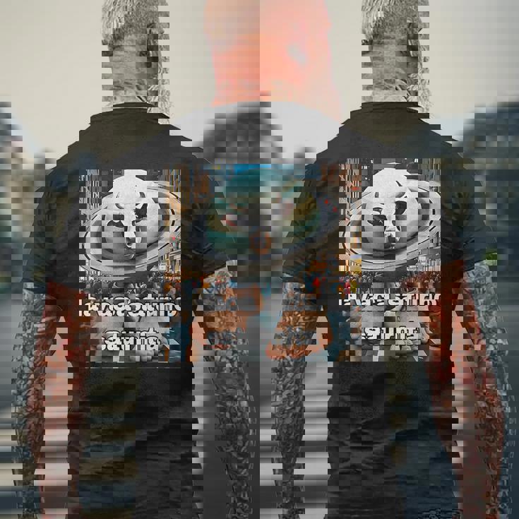 ラヴァカサトゥルノサトゥルニタ-イタリアンブレインロットミーム メンズTシャツ バックプリント 高齢者への贈り物