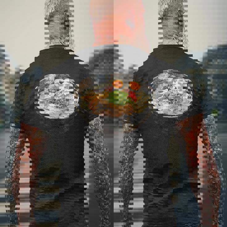 ラーメンコスチューム 簡単 ラストミニッツ ハロウィン 麺 和 メンズTシャツ バックプリント 高齢者への贈り物