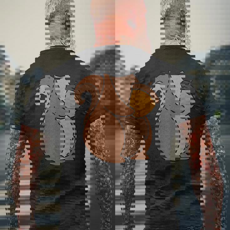 リスのコスチューム ラストミニッツのコスチューム リス メンズTシャツ バックプリント 高齢者への贈り物