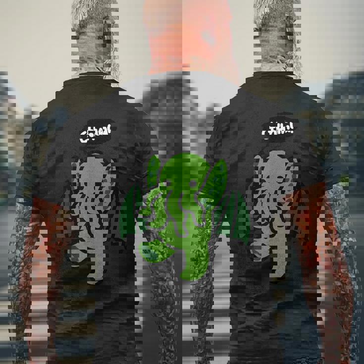 リトルクトゥルフ メンズTシャツ バックプリント 高齢者への贈り物