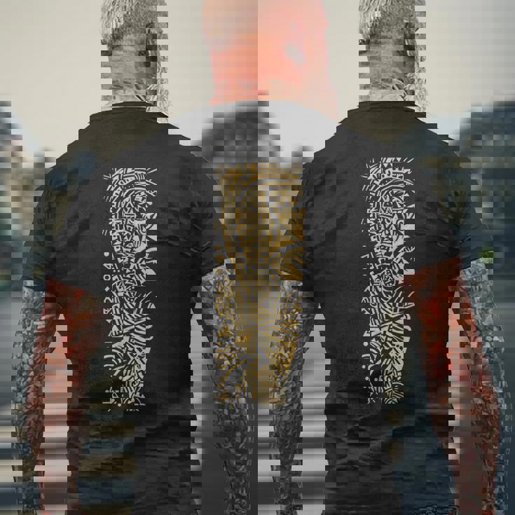 リバイタライジング トライバルアート メンズTシャツ バックプリント 高齢者への贈り物