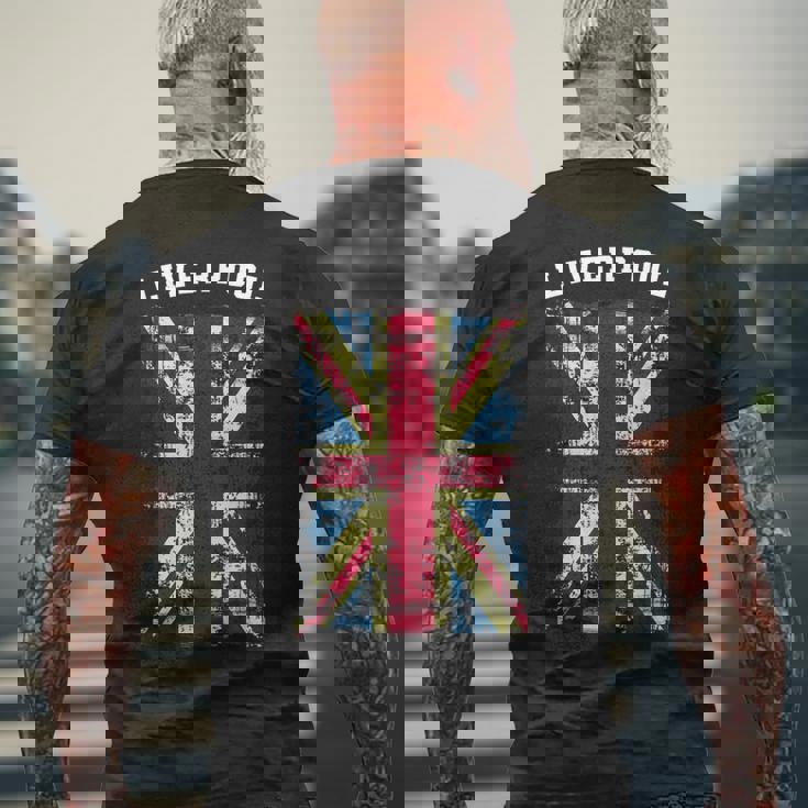 リバプール ギフト リバプール イングランド グレートブリテン メンズTシャツ バックプリント 高齢者への贈り物