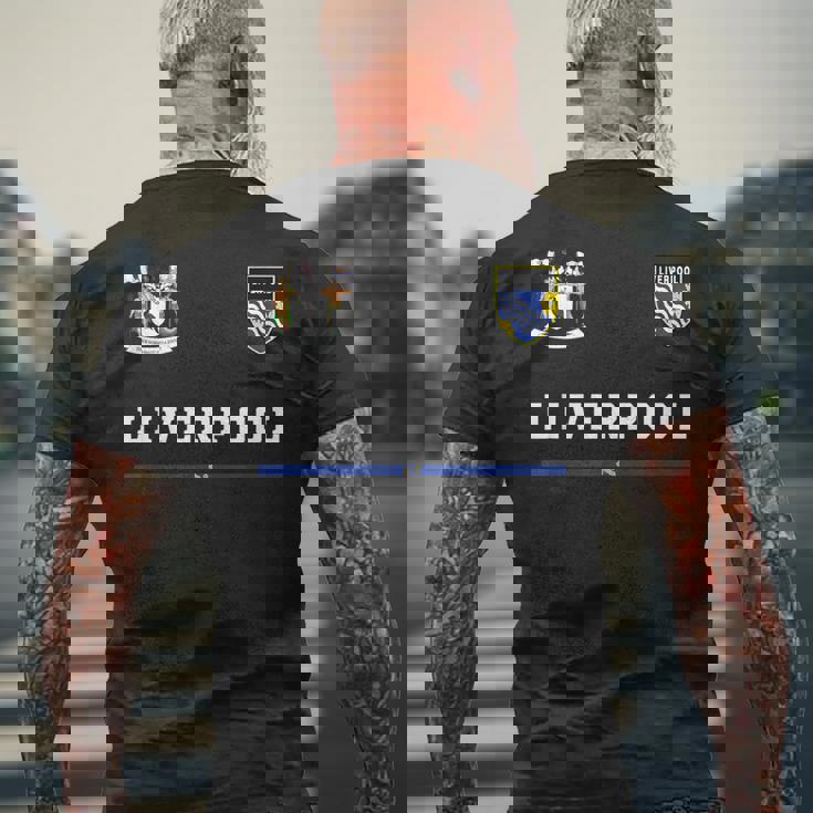 リバプール スポーツサッカージャージー フラッグ フットボール メンズTシャツ バックプリント 高齢者への贈り物