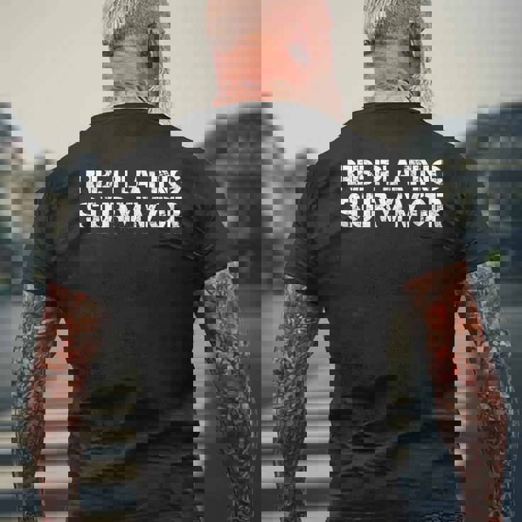 リブメッキサバイバー メンズTシャツ バックプリント 高齢者への贈り物