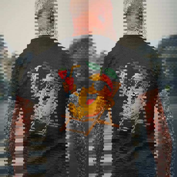 リラックスフルーツマンゴー メンズTシャツ バックプリント 高齢者への贈り物