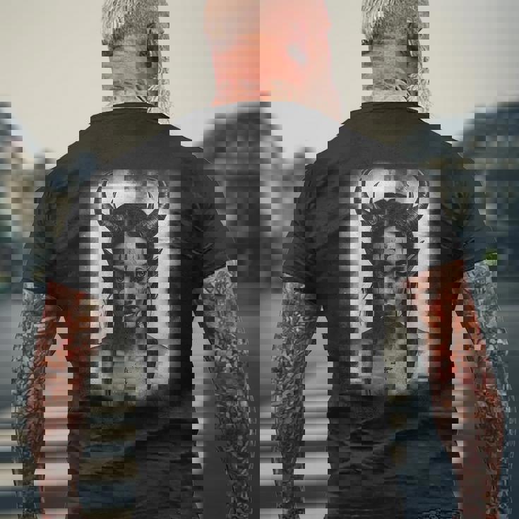 リリス ゴシック サンタ ムエルテ 神々 ダーク神話 メンズTシャツ バックプリント 高齢者への贈り物