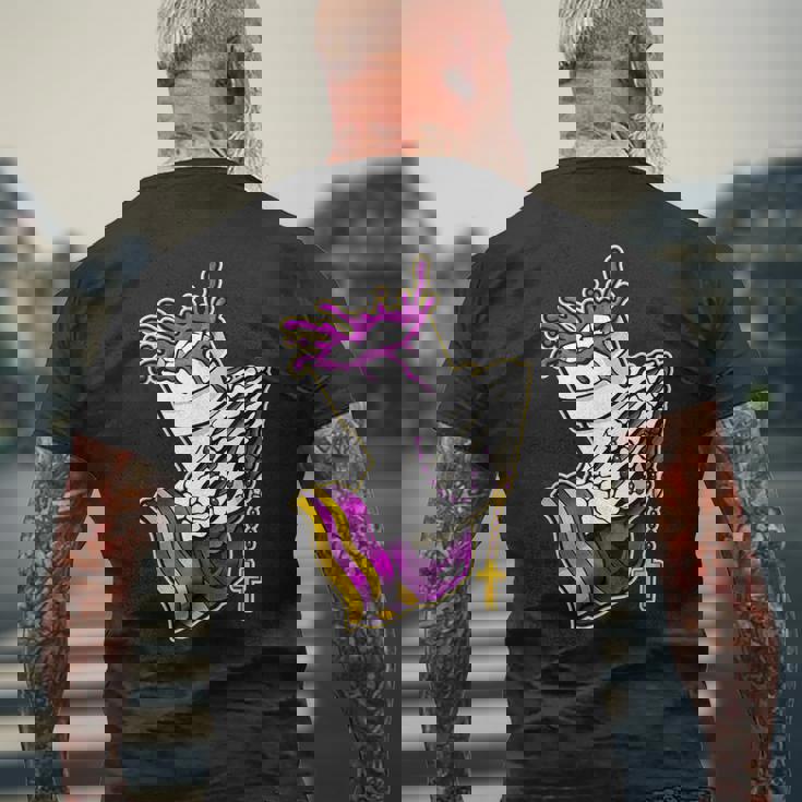 リーンシャツ、パープルドランク、ダーティダブルカップ、リーンライン メンズTシャツ バックプリント 高齢者への贈り物