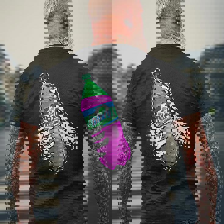 リーンシャツ、パープルドランク、ダーティーダブルカップ、リーンラインスモーク メンズTシャツ バックプリント 高齢者への贈り物