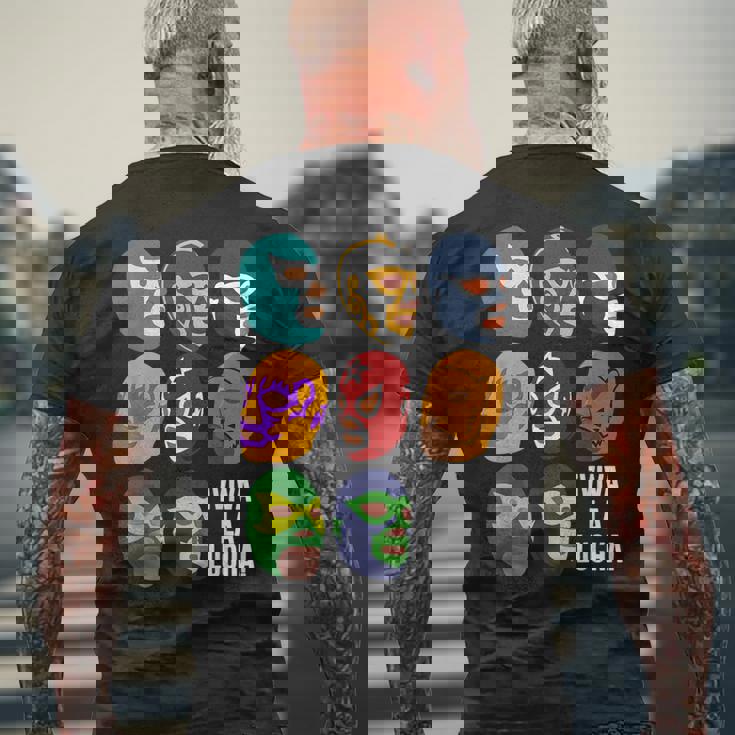 ルチャ・リブレ「ビバ・ラ・ルチャ！」 メンズTシャツ バックプリント 高齢者への贈り物