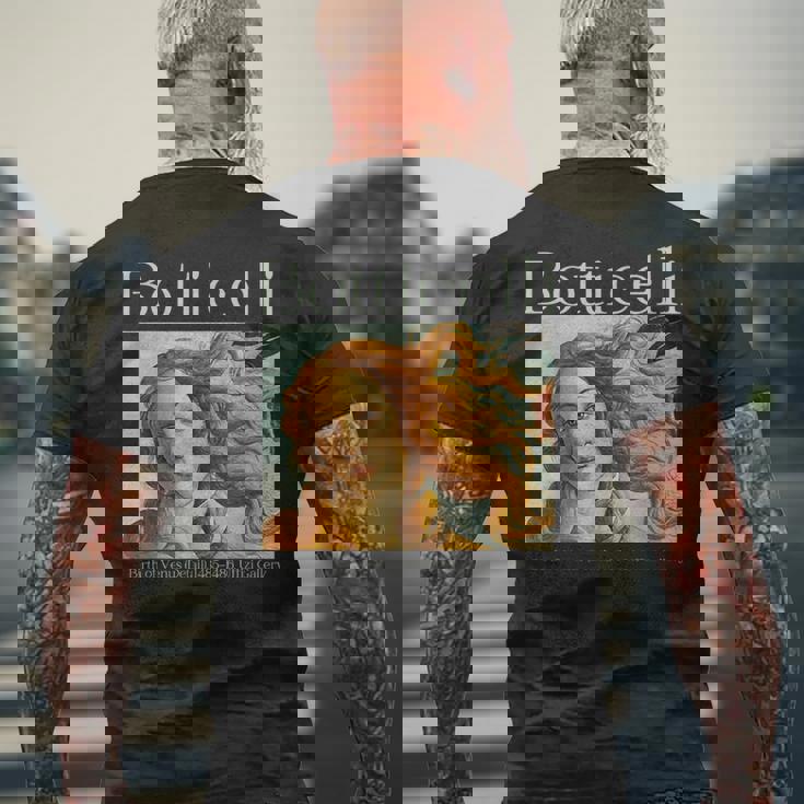 ルネッサンス美的ボッティチェリ ヴィーナスの誕生 アートデザイン メンズTシャツ バックプリント 高齢者への贈り物