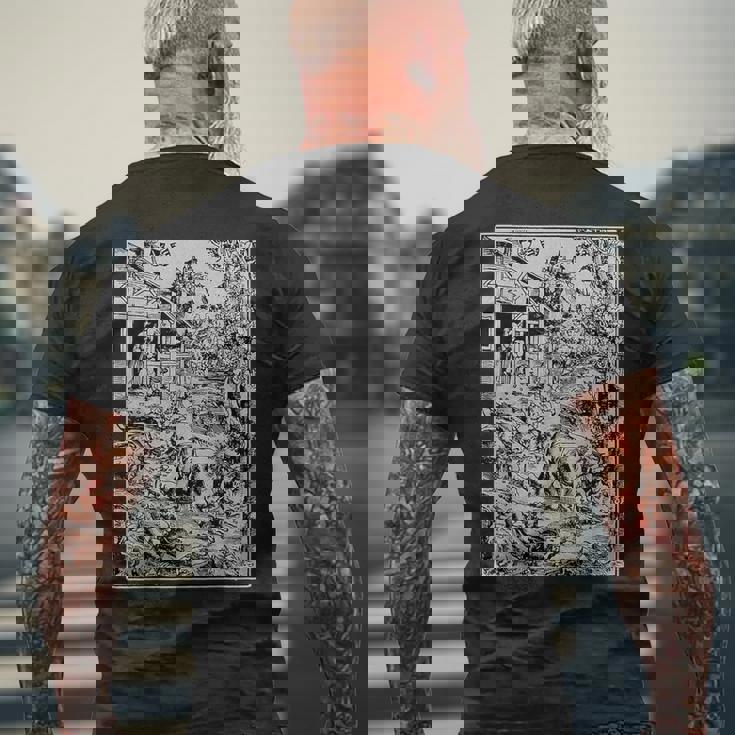 ルーカス・クラナッハによる人狼の攻撃 ゴシック グランジー オカルトアート メンズTシャツ バックプリント 高齢者への贈り物