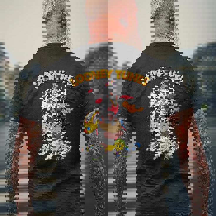 ルーニー・テューンズ シルベスター タズ ダフィー 虫 メンズTシャツ バックプリント 高齢者への贈り物