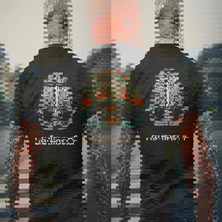 レイク・エルシノア カリフォルニア サンダーバード Nw ネイティブアメリカン メンズTシャツ バックプリント 高齢者への贈り物