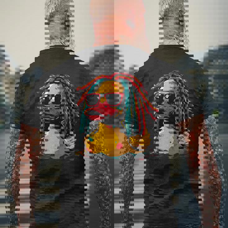 レゲエ ラバー アヒル ゴム アヒルの子 ジャマイカ ジャマイカ ルーツ メンズTシャツ バックプリント 高齢者への贈り物