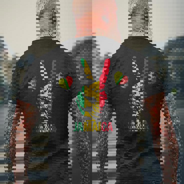 レゲエラスタカラーズ レッド グリーン イエロー ジャマイカ メンズTシャツ バックプリント 高齢者への贈り物