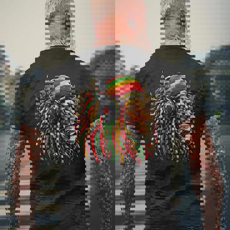 レゲエ服 メンズ ルーツ ラスタライオン 420 ジャマイカ メンズTシャツ バックプリント 高齢者への贈り物