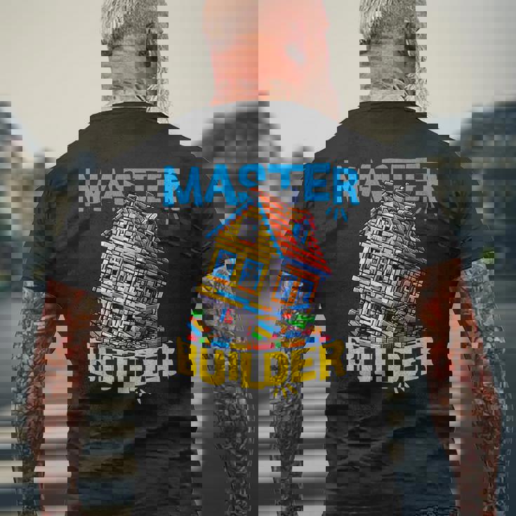 レゴのレンガ造りマスタービルダー面白い曲がった家。 メンズTシャツ バックプリント 高齢者への贈り物