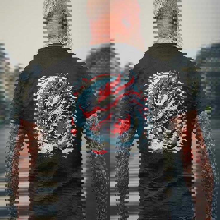 レッドドラゴン メンズTシャツ バックプリント 高齢者への贈り物