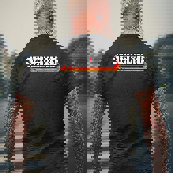 レトロ オーバーランド メンズTシャツ バックプリント 高齢者への贈り物