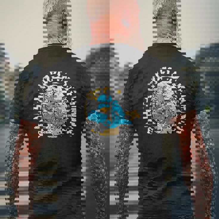 レトロ スケルトン ビーチ サンタクルーズ メンズTシャツ バックプリント 高齢者への贈り物