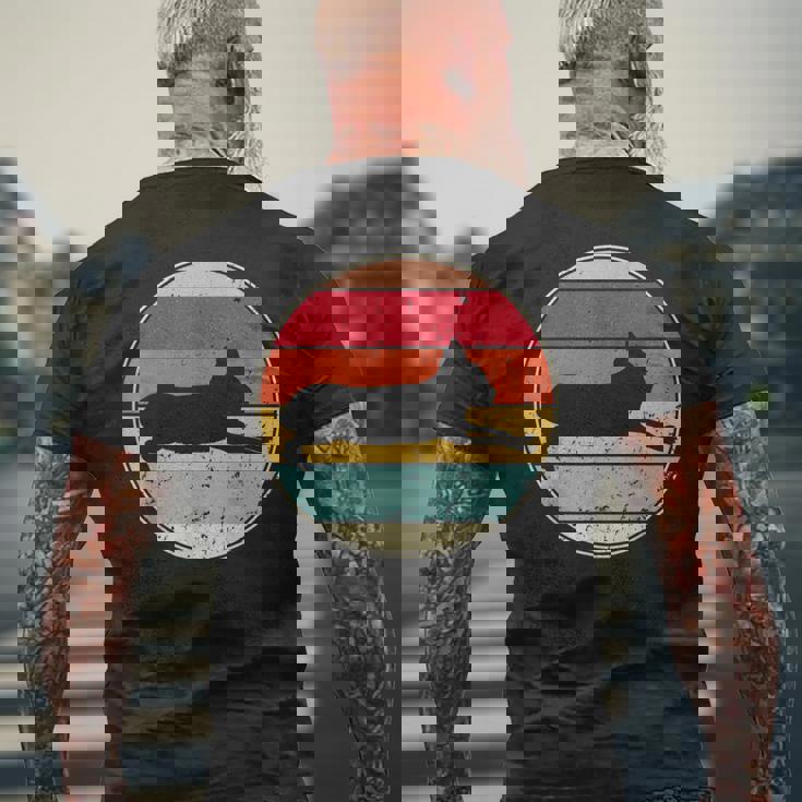 レトロ パタゴニア ヴィンテージ パタゴニアン シルエット 動物 動物園 メンズTシャツ バックプリント 高齢者への贈り物