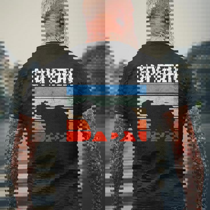 レトロ ビンテージ カピバラ かわいい 動物 メンズTシャツ バックプリント 高齢者への贈り物