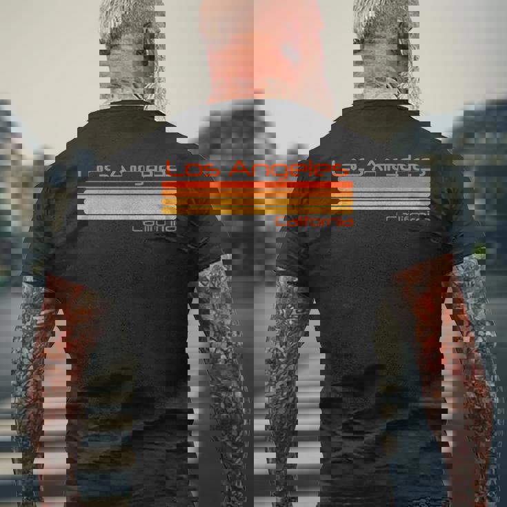 レトロ ロサンゼルス カリフォルニア メンズTシャツ バックプリント 高齢者への贈り物