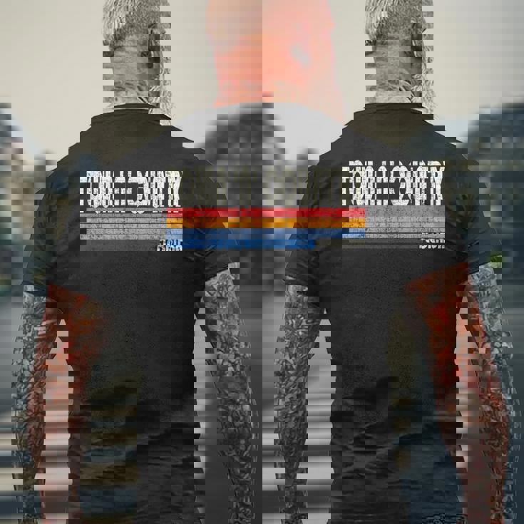 レトロ ヴィンテージ 70年代80年代スタイル タウン・アンド・カントリー、フロリダ州 メンズTシャツ バックプリント 高齢者への贈り物