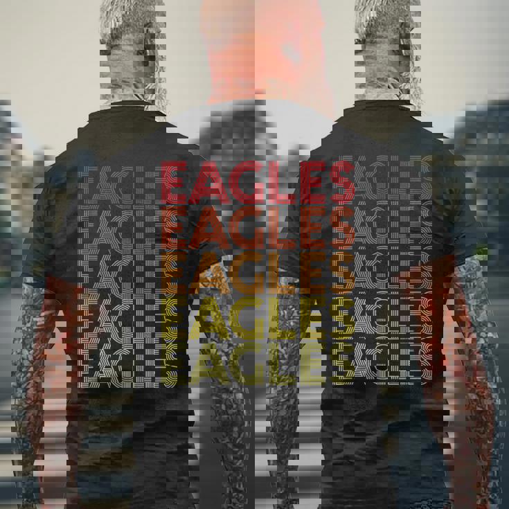 レトロ ヴィンテージ イーグルス メンズTシャツ バックプリント 高齢者への贈り物