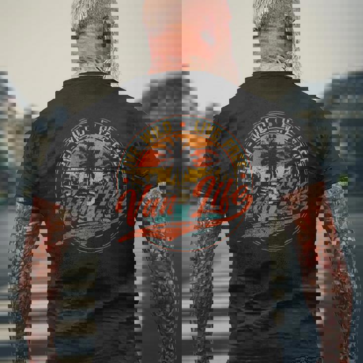 レトロ ヴィンテージ バン ライフ メンズTシャツ バックプリント 高齢者への贈り物