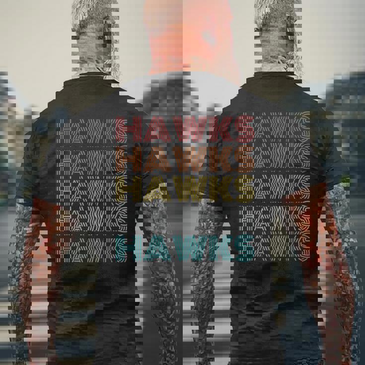 レトロ ヴィンテージ ホークス メンズTシャツ バックプリント 高齢者への贈り物