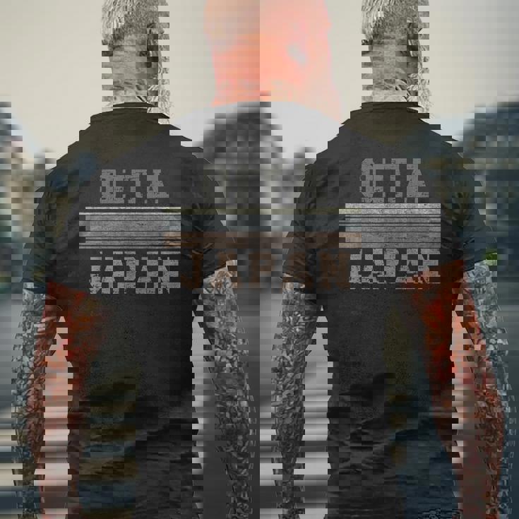 レトロ 大分 日本 メンズTシャツ バックプリント 高齢者への贈り物