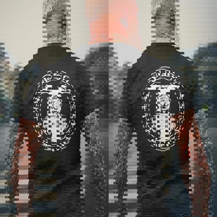 レトロバイク R Ninet フロントビュー レタリング付き メンズTシャツ バックプリント 高齢者への贈り物