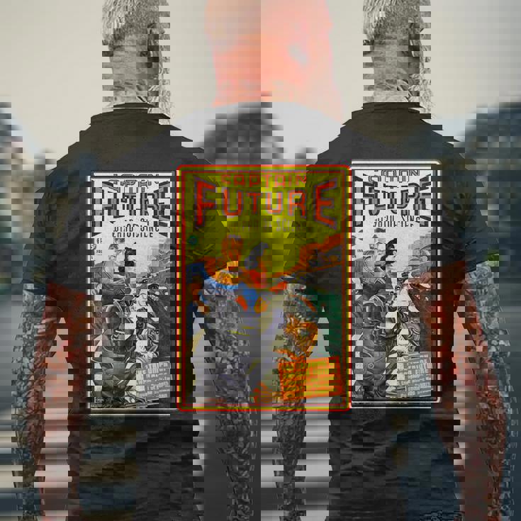 レトロヴィンテージキャプテンフューチャーコミックマガジン メンズTシャツ バックプリント 高齢者への贈り物