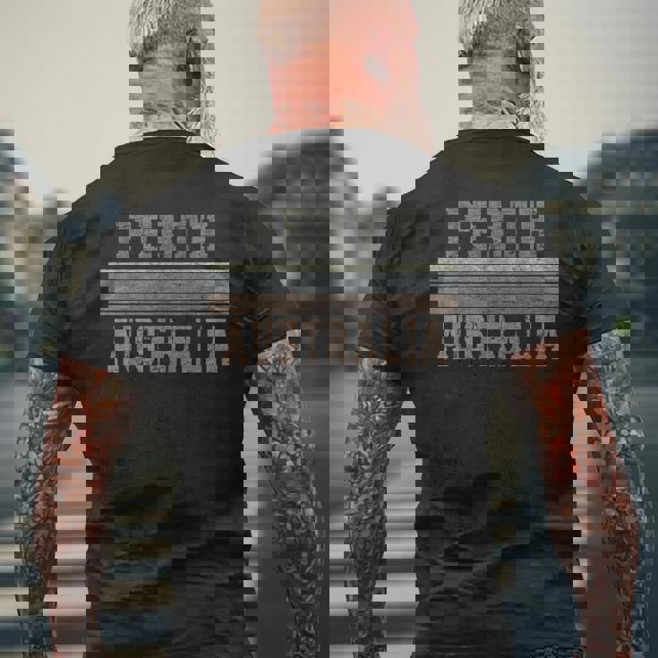 レトロ・パース、オーストラリア メンズTシャツ バックプリント 高齢者への贈り物