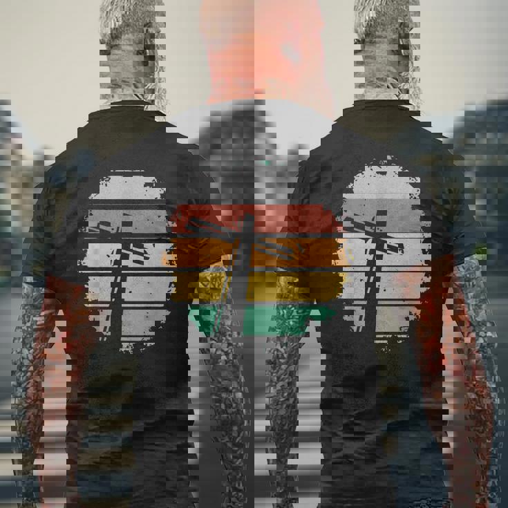 レトロ・ヴィンテージ・クロスデザイン・ジーザス メンズTシャツ バックプリント 高齢者への贈り物