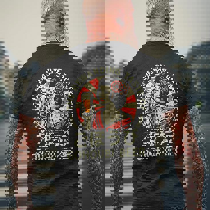 レトロ日本ビール 昭和ヴィンテージ 昭和 少女漢字 メンズTシャツ バックプリント 高齢者への贈り物