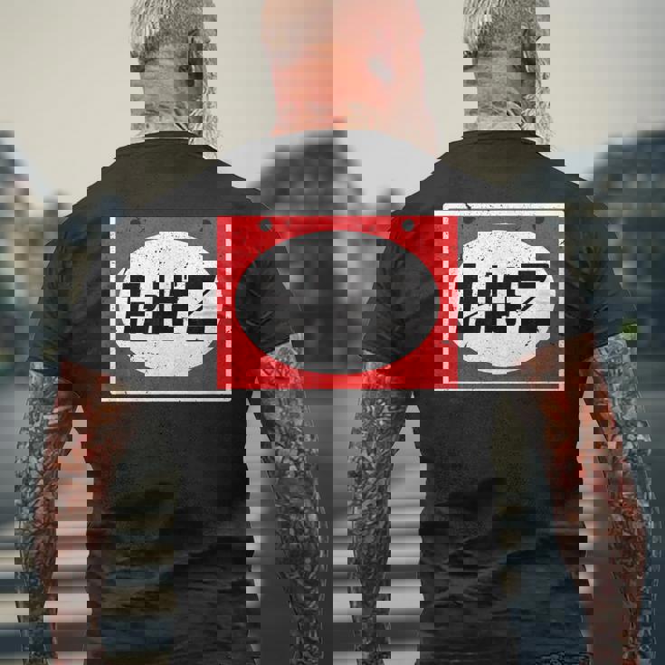 レトロ昭和タバコ 日本のひらがな シガレットショップサイン メンズTシャツ バックプリント 高齢者への贈り物