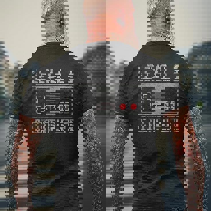 レベル 3 コンプリート 3 Year 3Rd Wedding Anniversary For Him Her メンズTシャツ バックプリント 高齢者への贈り物