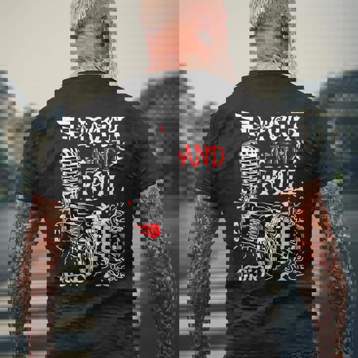 ロカビリー ヴィンテージ 50年代 Music Doo Wop レトロ ロックンロール メンズTシャツ バックプリント 高齢者への贈り物