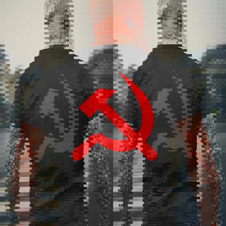 ロシア国旗 ロシア ソビエト ハンマーと鎌 Cccp ソ連 ギフト メンズTシャツ バックプリント 高齢者への贈り物