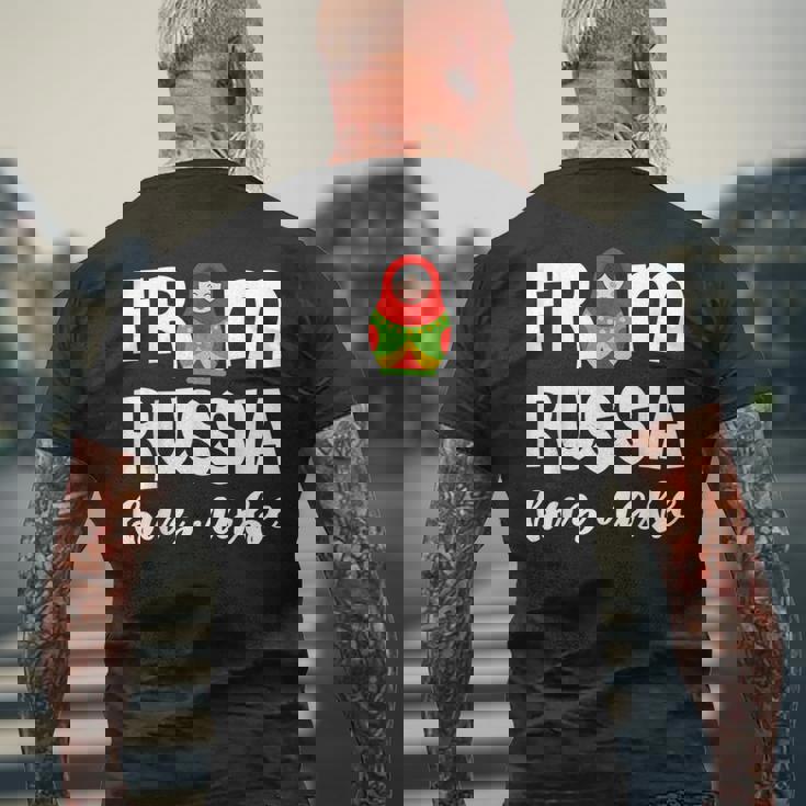 ロシア製。 メンズTシャツ バックプリント 高齢者への贈り物