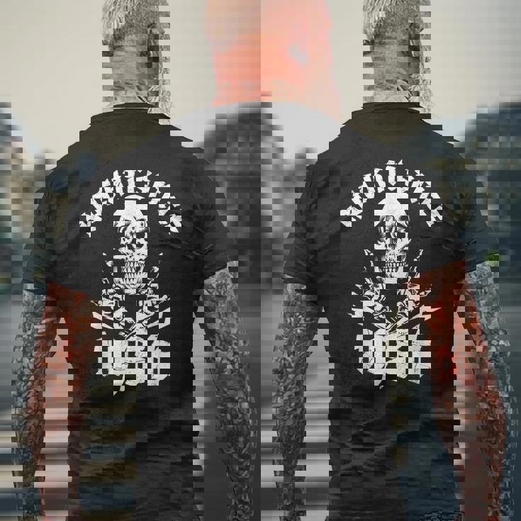 ロッキン・シンス1986年 36歳スカル・ロック・ハンズ メンズTシャツ バックプリント 高齢者への贈り物